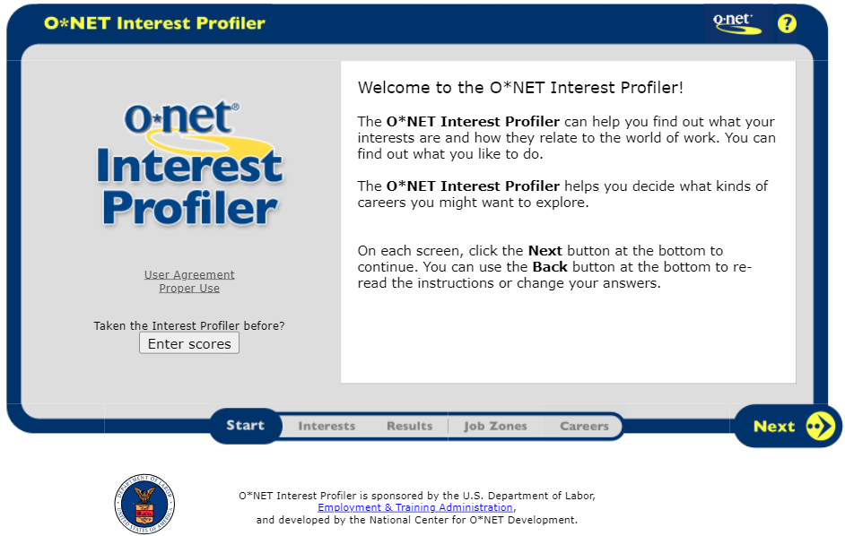 O*NET Interest Profiler